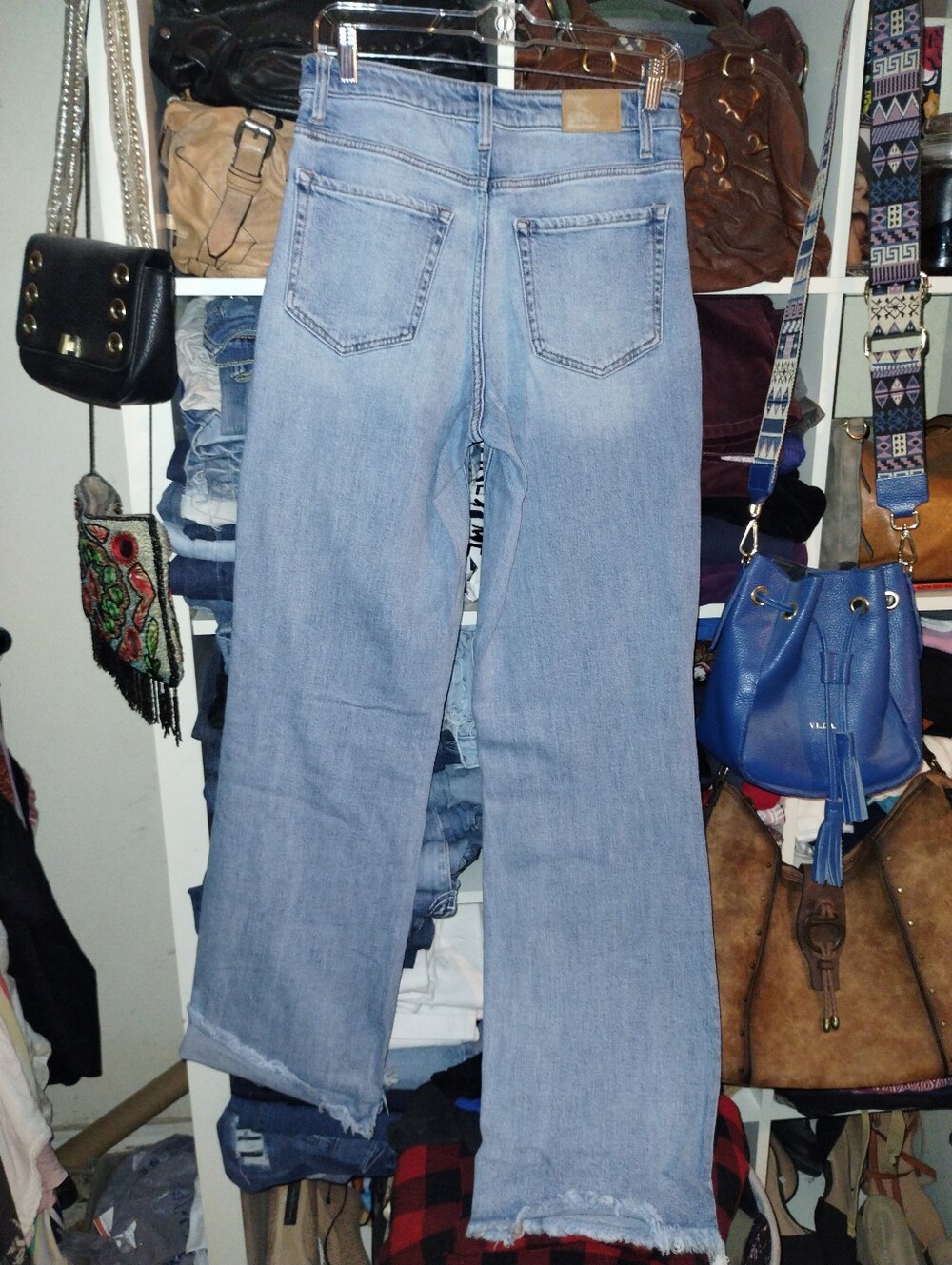 BKE 28x32 Distressed Style Slim Fit High Rise Wide Leg - Picture 2 of 16